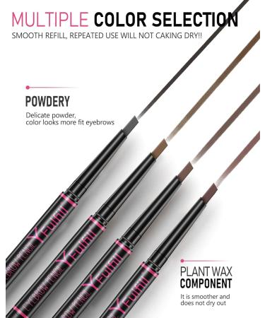 YFulfill Brown Eyebrow Pencil Waterproof Eye Brow Pencils for Women Brown Brown Eye Pencil Natural Brow Pencil Brown with Brush Brown Pencil Brown eyebrow pen Eye Brow Filler Brown - Buy Online on SooperMarket.com