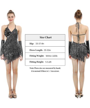 iMucci Black Latin Dance Dress with Paillette Tassel - Women's Samba Costumes Ballroom Dresses - Buy Online on SooperMarket.com
