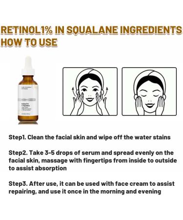 Retinol1% In Squalane Retinol Serum For Face Retinol Serum High-Strength Face Serum for Women Anti-Aging Face Serum Fade Fine Lines Acne Reduced Skin Brightening Face Serums For Skin Care - Buy Online on SooperMarket.com