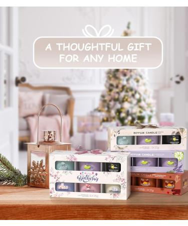 Fragrance Candle Gift Set for Women | 6 Relaxation Candles for Anxiety | Special Collection in Blue Purple & Black - Buy Online on SooperMarket.com