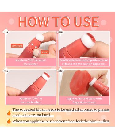MIESCHER Liquid Blush Beauty Wand - Creamy Cheek & Lip Stain Stick for Dewy & Natural Glow - Buy Online on SooperMarket.com