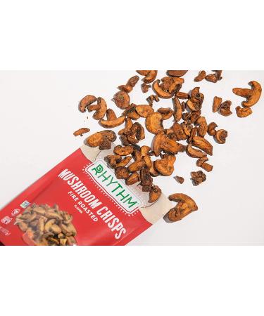 Rhythm Superfoods Mushroom Crisps Fire Roasted 2.0 Oz (Pack of 4) - Vegan/Gluten-Free Superfood Snacks - Buy Online on SooperMarket.com