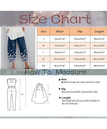 Women's Casual Cotton Linen Palazzo Pants with Pockets - Navy, X-Large - Buy Online on SooperMarket.com