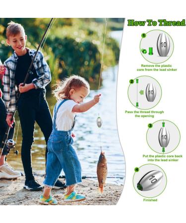 Editbar 55-Piece Punch Fishing Lead Set - Sinker Weights for Outdoor Sports | 2g to 20g Fishing Essentials - Buy Online on SooperMarket.com