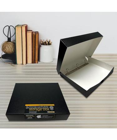 Lineco LIN-733-BB3D Archival Oversized 3-Ring Album Box with Clamshell Lid - Black (1 Pack) - Buy Online on SooperMarket.com