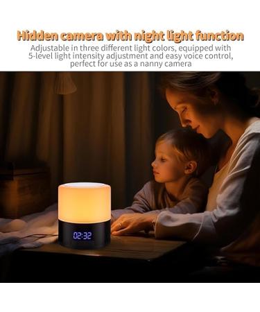 Spy Camera Hidden Camera Bluetooth Speaker  Hidden Spy Camera with Video  1080P Nanny Cam Hidden Camera with 180Â°Rotating Lens  WiFi Hidden Camera Clock Night Light with Night Vision  Motion Detection - Buy Online on SooperMarket.com