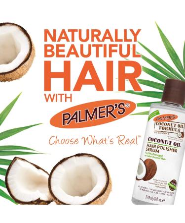 Palmers Coconut Oil Hair Polisher Serum 6oz x 2 - Hydrating Hair Treatment - Buy Online on SooperMarket.com