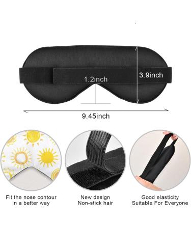 Haskirky Light Blocking Eye Mask | Adjustable Breathable Design for Deep Sleep | Men and Women | Travel, Yoga, Meditation | Yellow Graffiti Design - Buy Online on SooperMarket.com