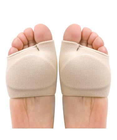 Heyu-Lotus Metatarsal Pads Ball of Foot Cushion Pads for Women and Men Gel Sleeves Cushions Pads Soft Sock for Support Metatarsalgia Insoles for Pain Relief Blister Mortons Neuroma Calluses Large