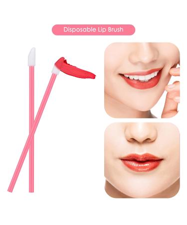 400PCS Disposable Lip Brushes - Lip Gloss Applicators Makeup Kit - Pink - Buy Online on SooperMarket.com