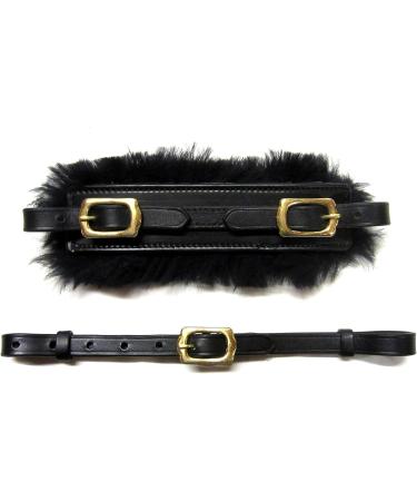 Buy PS Horse Articles Brown Sheepskin Padded Noseband & Chin Strap Set | Premium Equestrian Gear for International Shipping - Buy Online on SooperMarket.com