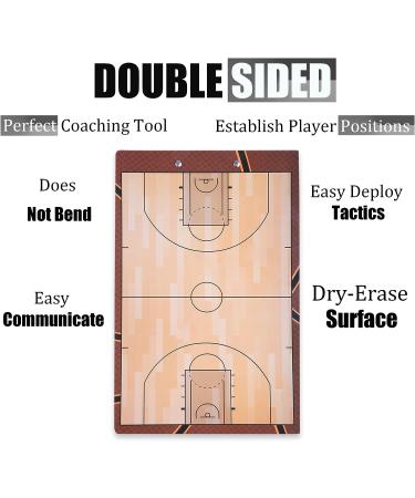 PHYSIZZ Basketball Coaching Board | Double-Sided Dry Erase Clipboard for Coaches - Buy Online on SooperMarket.com