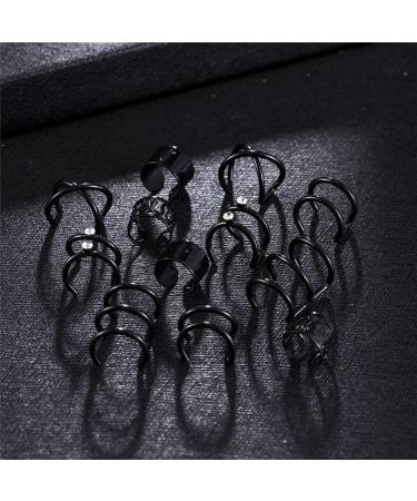 Diarypiece 12 Pcs Retro Advanced Sense Ear Bone Clip Without Pierced Metal Ear Cuff Jewelry Metal alloy - Buy Online on SooperMarket.com