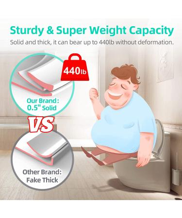 Heavy Duty Elongated Toilet Seat with Built-in Potty Training Seat - Slow Close, Never Loosen, Ergonomic Design - Space Saving Toddler Toilet Seat (18.6 x 14.2 x 2.5) - Buy Online on SooperMarket.com