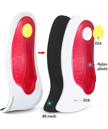 Orthotic Insoles for Heel Pain Relief - Comfortable Plantar Fasciitis Support for Men & Women - Black Orthopedic Insoles for Flat Feet - Buy Online on SooperMarket.com