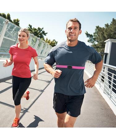 ONLYESH BRISDGURT Adjustable Elastic Replacement Belt with Heart Rate Monitor for Polar Garmin Wahoo - Pink Sports Running Gear - Buy Online on SooperMarket.com