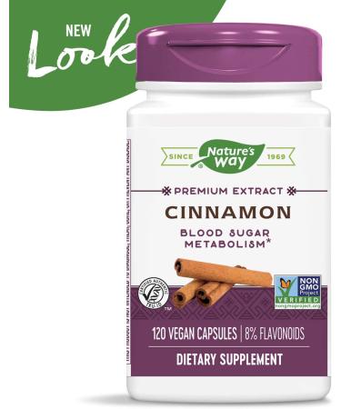 Nature's Way Cinnamon Vcaps 120 Count - Premium Herbal Supplement for Wellness - Buy Online on SooperMarket.com