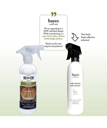 Bayes Teak Cleaner & Restorer - 16 oz - Cleans, Shines, Protects Teak - High Performance Formula - Buy Online on SooperMarket.com