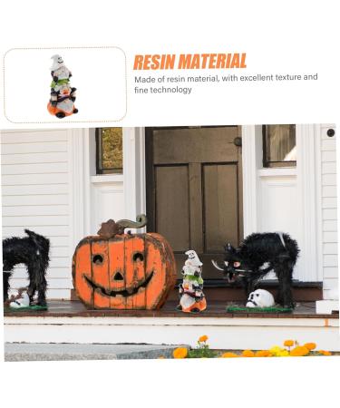GANAZONO 2pcs Resin Halloween Pumpkin Halloween Resin Gnome Statue Halloween Swedish - Buy Online on SooperMarket.com