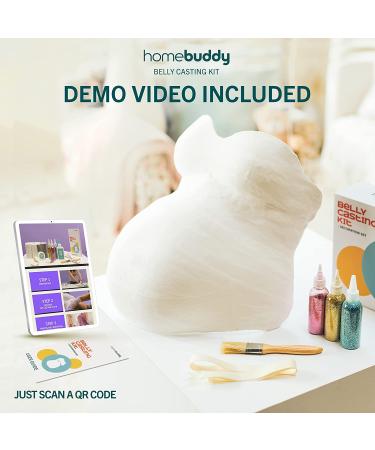 HomeBuddy Belly Cast Kit - DIY Pregnancy Casting for Expecting Moms | Unique Keepsake Gift with Decorating and Painting Kit - Buy Online on SooperMarket.com