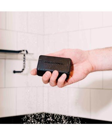 MARLOWE Charcoal Face & Body Soap Bar No. 106 - 7oz | Detoxifying Cleansing Bar for Men with Shea Butter & Willow Bark | Natural Extracts | Amazing Scent - Buy Online on SooperMarket.com