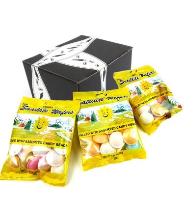 Gerrit's Satellite Wafers, 1.23 oz Bags in a BlackTie Box (Pack of 3)