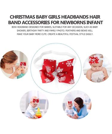 FRCOLOR 2pcs Christmas Baby Girl Headbands - Snowflake Bow-knot Hair Accessories for Infants and Toddlers - Buy Online on SooperMarket.com