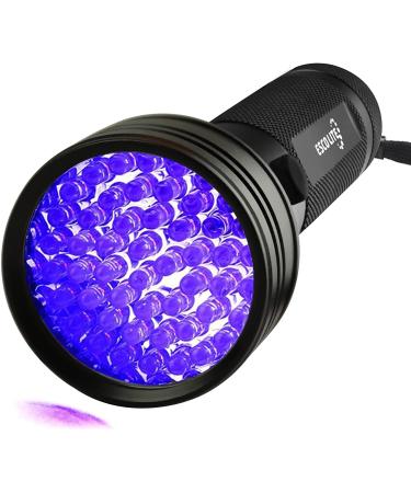 Escolite UV Flashlight Black Light 51 LED 395 nM Ultraviolet Blacklight Flashlite for Pet Urine Detection,Dry Stains,Bed Bug,Scorpion,Dog/Cat Urine Light Detector Matching with Pet Odor Eliminator 51 UV LED Flashlight