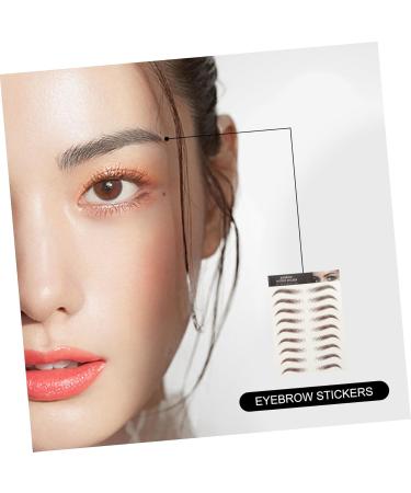 Mikinona 9 Sheets Waterproof Eyebrow Stickers Eyebrow Stickers Waterproof Brown False Eyebrows Cosmetics Hair 21x14.7cm Brown - Buy Online on SooperMarket.com
