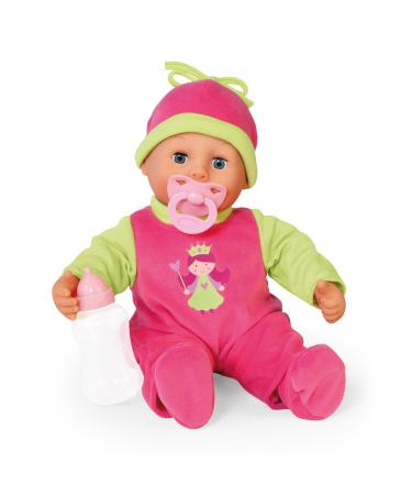 Bayer Design 93806AA baby doll interactive talking doll soft body pacifier bottle 38 cm