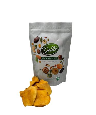 DELICE Organic Dried Mango Slices - 1 lb Resealable Bag | No Added Sugar, Artificial Flavors, Sulphur or GMO | All-Natural and Organic Fruit Snack - Buy Online on SooperMarket.com
