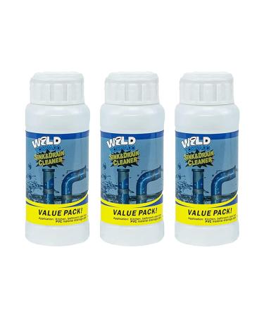 Wild Tornado Sink and Drain Cleaner - Drain Clog Remover Powder - Quick Foaming Sink Drain Cleaner for Bathroom Kitchen Dredging (3pcs)