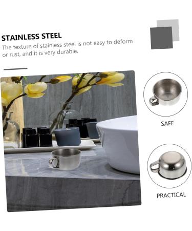 DOITOOL 4pcs Stainless Steel Shaving Soap Bowl Set - Silver Beard Cosmetic 10x8.5cm - Ideal for Men s Grooming - Buy Online on SooperMarket.com