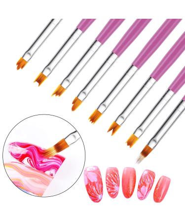 MWOOT 8-Piece Nail Brush Set | Gel Nail Art Pen & Liner Kit for Ombre Gradient Designs | Professional Nail Art Tools for Stunning Nails - Buy Online on SooperMarket.com