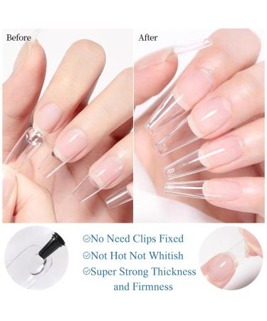 Extra Strong Solid Nail Gel Glue for Press on Nails, Acrylic Tips, and Extensions - Cured for Added Strength - Rhinestone Adhesive Included - Buy Online on SooperMarket.com