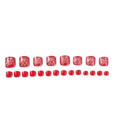 Brishow Artificial Toenails - 24pcs Acrylic Stick-On False Nails for Women & Girls | International Shipping Available - Buy Online on SooperMarket.com