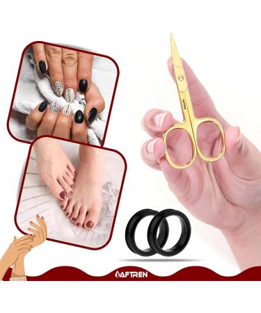 Golden Premium Nail Scissors Professional Curved Cuticle Scissors Manicure Scissors J2 Stainless Steel for Women Men Toenail Shears 4 Inch - Buy Online on SooperMarket.com