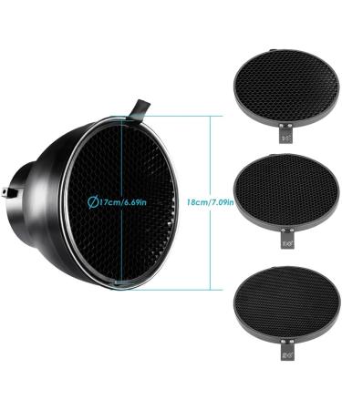 Neewer 7 Standard Reflector Diffuser with Honeycomb Grid for Bowens Mount - Buy Online on SooperMarket.com