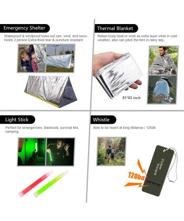 Emergency Survival Kit - 151 Pcs First Aid Gear Outdoor Trauma Bag with Tactical Flashlight, Knife, Pliers, and More for Camping, Earthquake, Adventures - Buy Online on SooperMarket.com