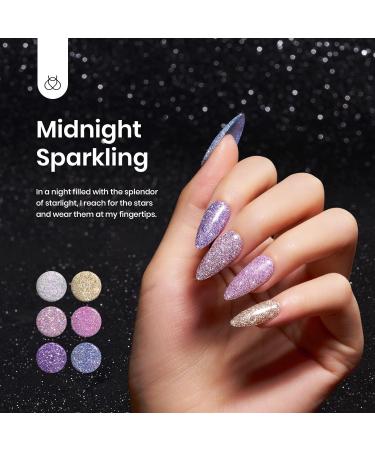 Beetles Reflective Glitter Gel Nail Polish Kit - 6 Holographic Colors for Sparkling Manicures - Buy Online on SooperMarket.com