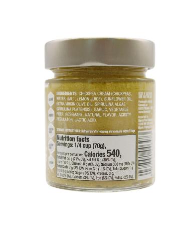 NATURAMICA Chick Peas and Spirulina Algae Superfood Pesto Sauce - All Natural Healthy Spread - 4.9 oz - Buy Online on SooperMarket.com