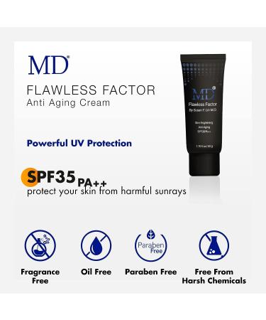 MD Flawless Factor BB Cream SPF 35 | Skin Brightening & Anti-Aging Tinted Moisturizer | 1.76 Fl Oz - Buy Online on SooperMarket.com