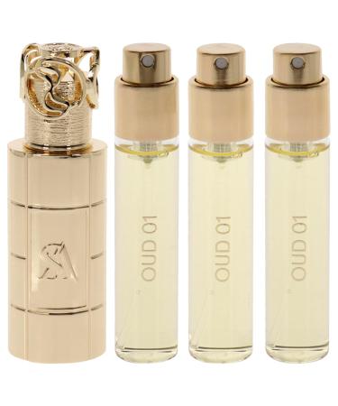 Swiss Arabian Oud 01 Giftset - Arabian Perfumes for Women and Men - Long Lasting Perfume - Floral Spicy Amber Perfume - 3 Bottles with Case - 4 pc - Buy Online on SooperMarket.com