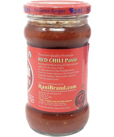 Rani Red Chilli Cooking Paste 10.58oz (300g) Glass Jar - Vegan, Gluten Free, NON-GMO - Indian Origin Red Chilli - 300g (1 Pack) - Buy Online on SooperMarket.com