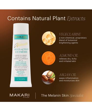 Makari Naturalle Multi-Action Brightening Cream - Extreme Moisturizer for Dark Spots Blemishes & Sensitive Skin | 1.7 oz | Sun Protection & Skin Softening - Buy Online on SooperMarket.com