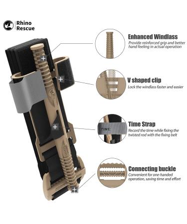 Buy Rhino Rescue Tourniquets - Tactical One-Handed First Aid Set for Emergency Bleeding | 2PC Black Life-Saving Gear for Military & Paramedics - Buy Online on SooperMarket.com