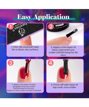 Beetles 20 Gel Nail Polish Kit Midnight Euphoria Collection Purple Blue Hot Pink Glitter Gel Polish Set Soak off Glossy & Matte Top Base Coat Nail Art Design Valentine's Day Gifts for Women Girls B-Midnight Euphoria - Buy Online on SooperMarket.com