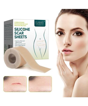 Soft Silicone Scar Tape Roll 1.6x 120 (8 Month Supply) | Reusable & Effective Scar Removal for C-Section, Keloid Surgery, Burn & Acne - Buy Online on SooperMarket.com