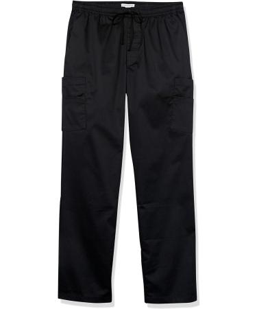 Amazon Essentials Men's Elastic Drawstring Waist Scrub Pant in Black - Size Medium - Buy Online on SooperMarket.com