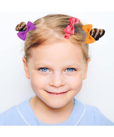 40 pcs Baby Hair Ties & 10 pcs Hair Clips Set for Toddlers - Elastic Hair Bands and Ribbon Bows, Girls Hair Accessories - Buy Online on SooperMarket.com